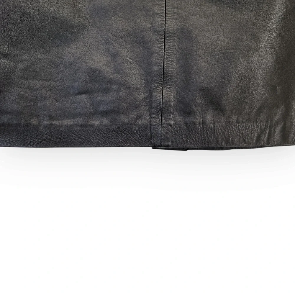 Vintage CJ Todd Saks Fifth Avenue Leather Pencil Skirt 0